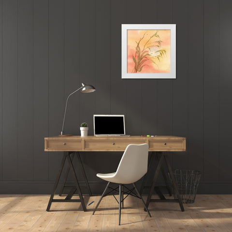 Moon Season Autumn White Modern Wood Framed Art Print by Paschke, Chris
