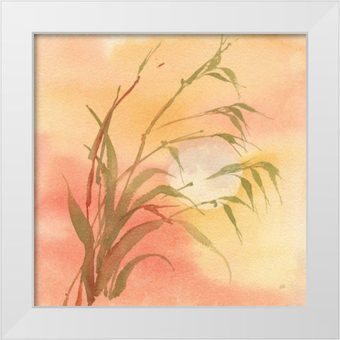 Moon Season Autumn White Modern Wood Framed Art Print by Paschke, Chris