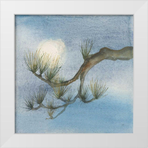 Moon Season Winter White Modern Wood Framed Art Print by Paschke, Chris