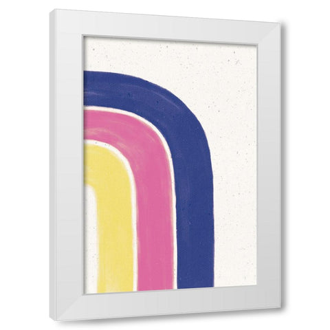 Rainbow Blush I White Modern Wood Framed Art Print by York, Leah