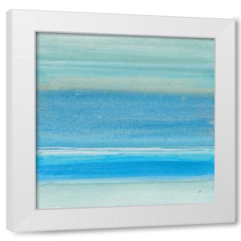 Coastal Abstraction V White Modern Wood Framed Art Print by Paschke, Chris