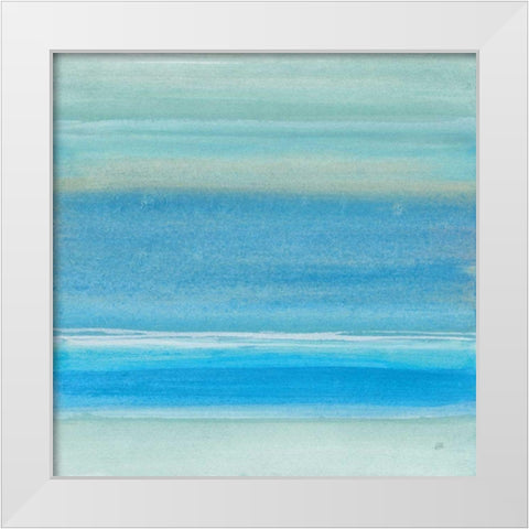Coastal Abstraction V White Modern Wood Framed Art Print by Paschke, Chris