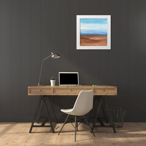 Sandy Ridge II White Modern Wood Framed Art Print by Paschke, Chris