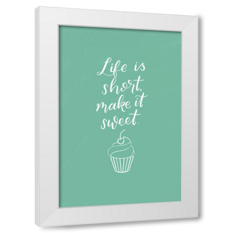 Kitchen Words I White Modern Wood Framed Art Print by Thorns, Becky