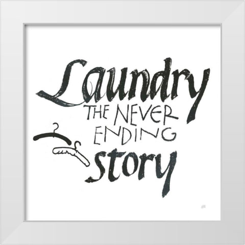 Laundry Room II White White Modern Wood Framed Art Print by Paschke, Chris