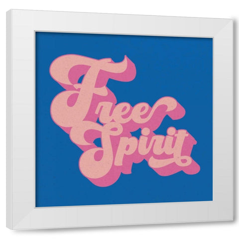 Free Spirit White Modern Wood Framed Art Print by Wild Apple Portfolio