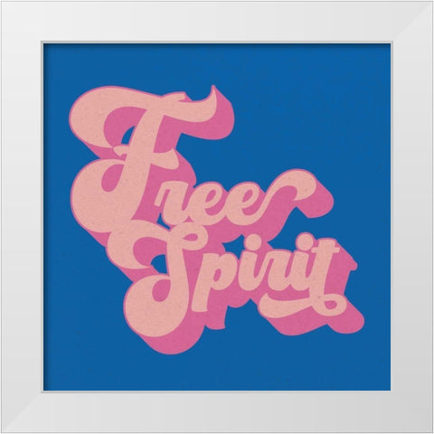 Free Spirit White Modern Wood Framed Art Print by Wild Apple Portfolio