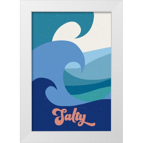 Salty White Modern Wood Framed Art Print by Wild Apple Portfolio