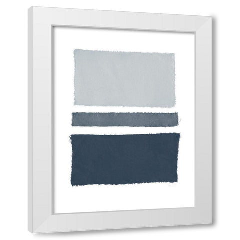Painted Weaving V Dark White Modern Wood Framed Art Print by Rhue, Piper