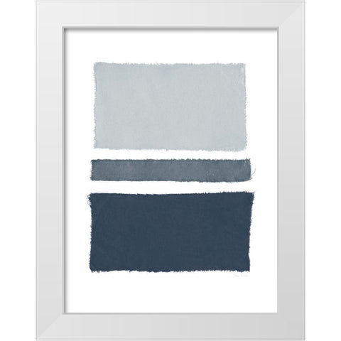 Painted Weaving V Dark White Modern Wood Framed Art Print by Rhue, Piper