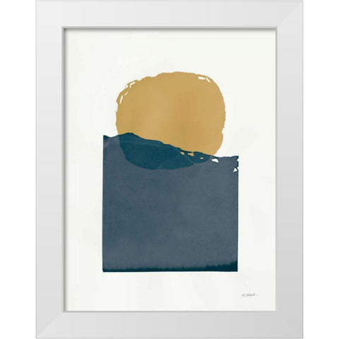 Buoyant Dark White Modern Wood Framed Art Print by Schick, Mike
