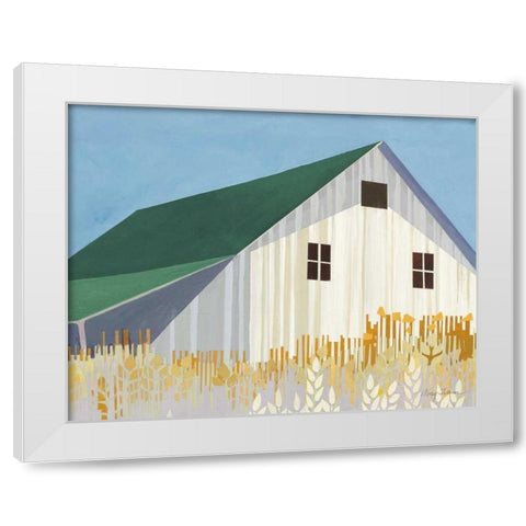Wheat Fields Green Crop White Modern Wood Framed Art Print by Tillmon, Avery