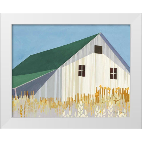 Wheat Fields Green Crop White Modern Wood Framed Art Print by Tillmon, Avery