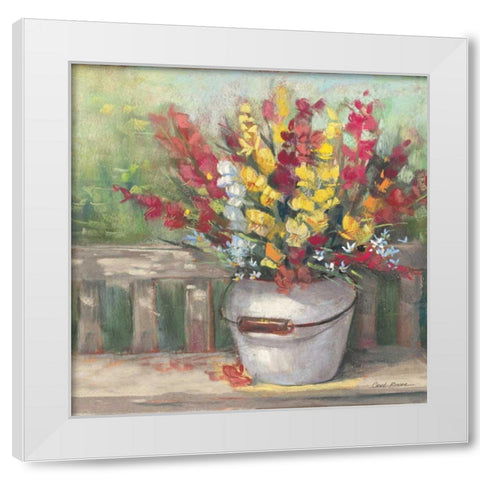 Snapdragon Bouquet White Modern Wood Framed Art Print by Rowan, Carol