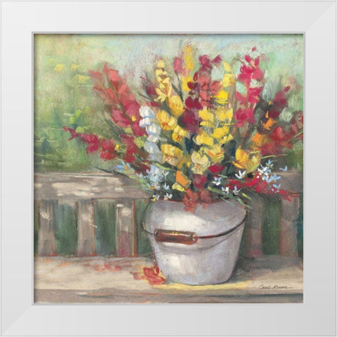 Snapdragon Bouquet White Modern Wood Framed Art Print by Rowan, Carol