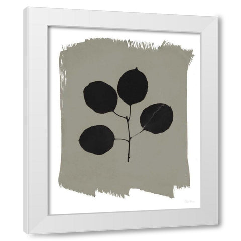 Nature by the Lake Leaves II Gray White Modern Wood Framed Art Print by Rhue, Piper