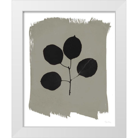 Nature by the Lake Leaves II Gray White Modern Wood Framed Art Print by Rhue, Piper