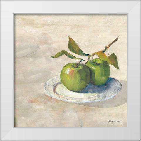 Green Apple I Neutral White Modern Wood Framed Art Print by Rowan, Carol