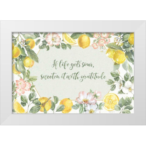 Citrus Charm I White Modern Wood Framed Art Print by Grove, Beth