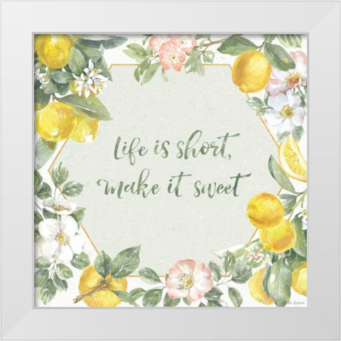 Citrus Charm II White Modern Wood Framed Art Print by Grove, Beth
