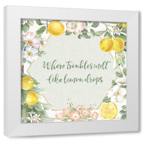 Citrus Charm III White Modern Wood Framed Art Print by Grove, Beth