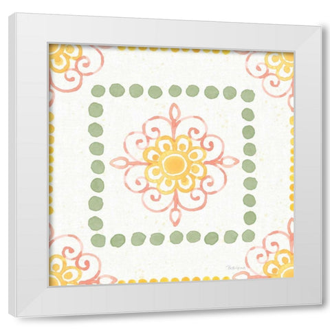 Citrus Charm Pattern VIII White Modern Wood Framed Art Print by Grove, Beth