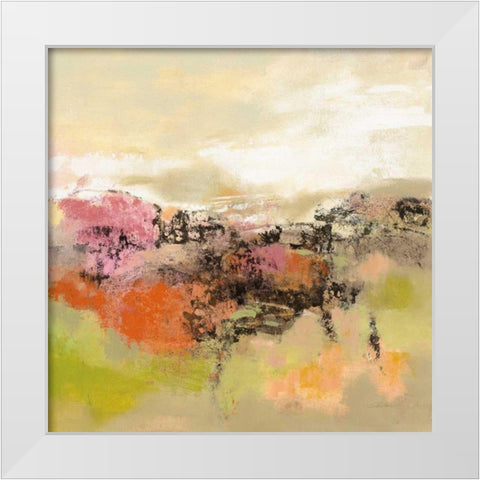 Midsummer Meadow Path White Modern Wood Framed Art Print by Vassileva, Silvia