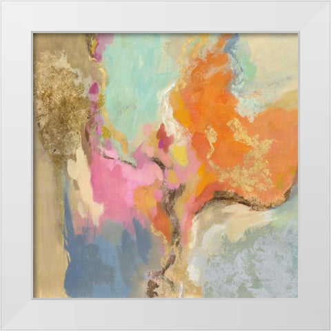 Tangerine Gold Mid Mod White Modern Wood Framed Art Print by Vassileva, Silvia