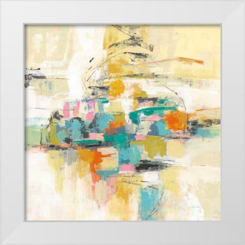 Silk Road Journey White Modern Wood Framed Art Print by Vassileva, Silvia