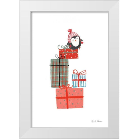 North Pole Pals II White Modern Wood Framed Art Print by Zaman, Farida