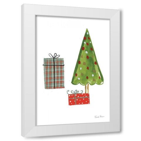 North Pole Pals III White Modern Wood Framed Art Print by Zaman, Farida