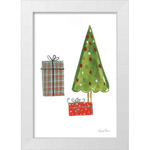 North Pole Pals III White Modern Wood Framed Art Print by Zaman, Farida