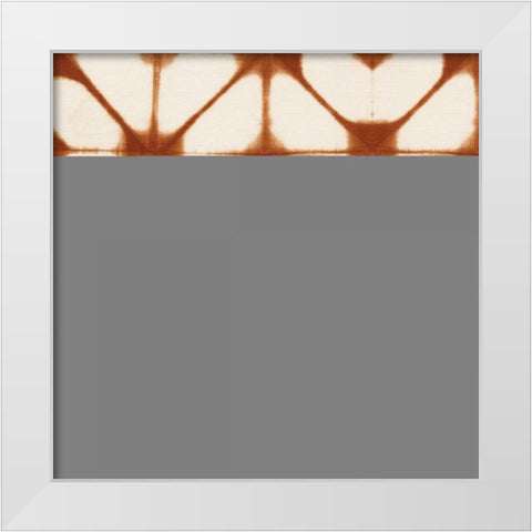 Shibori Square VIII Orange White Modern Wood Framed Art Print by Green, Nancy