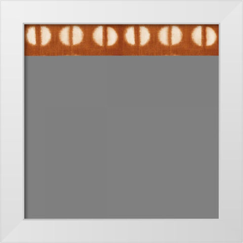 Shibori Square IX Orange White Modern Wood Framed Art Print by Green, Nancy