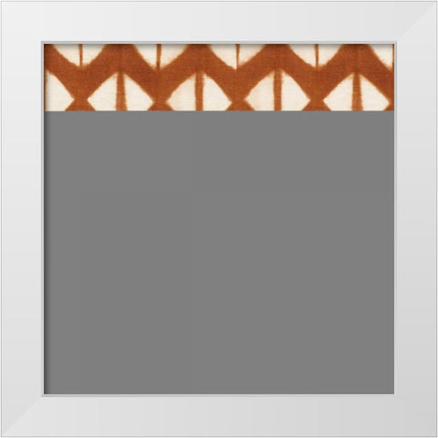 Shibori Square X Orange White Modern Wood Framed Art Print by Green, Nancy