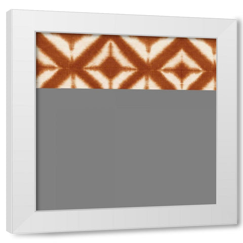 Shibori Square XII Orange White Modern Wood Framed Art Print by Green, Nancy