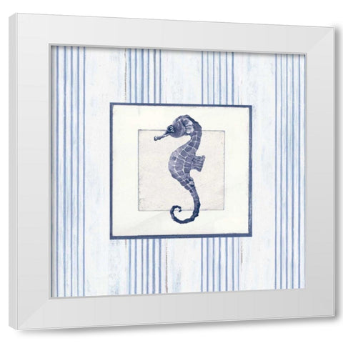 Sanibel Shell IV Navy White Modern Wood Framed Art Print by Tillmon, Avery