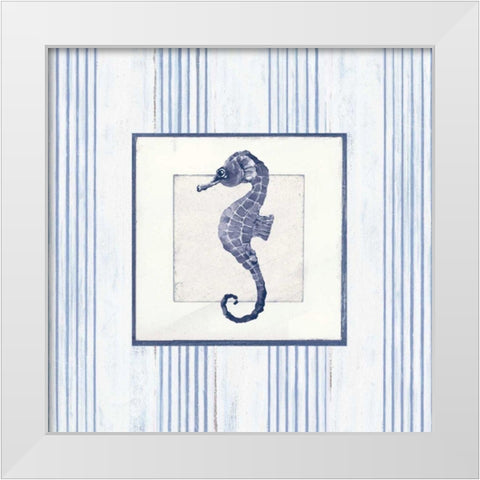 Sanibel Shell IV Navy White Modern Wood Framed Art Print by Tillmon, Avery