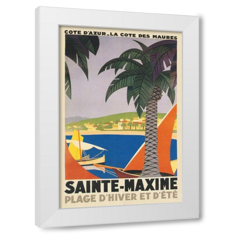 Travel Poster I White Modern Wood Framed Art Print by Wild Apple Portfolio
