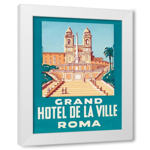 Travel Poster IV White Modern Wood Framed Art Print by Wild Apple Portfolio