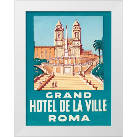 Travel Poster IV White Modern Wood Framed Art Print by Wild Apple Portfolio