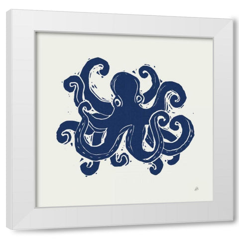 Primitive Sea IV Navy White Modern Wood Framed Art Print by Brissonnet, Daphne