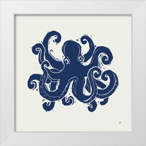 Primitive Sea IV Navy White Modern Wood Framed Art Print by Brissonnet, Daphne