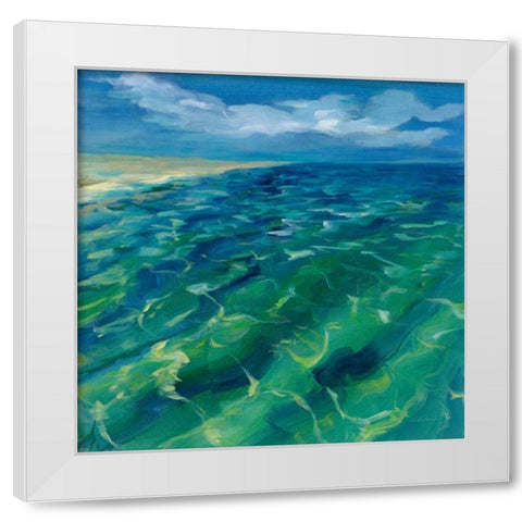 Sunny Sea Reflections White Modern Wood Framed Art Print by Vassileva, Silvia