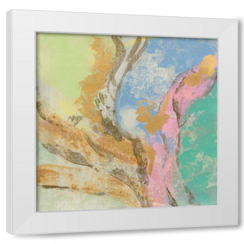 Retro Jewel Tones I White Modern Wood Framed Art Print by Vassileva, Silvia