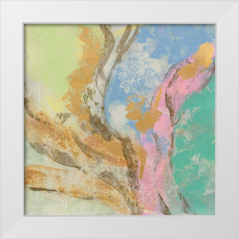 Retro Jewel Tones I White Modern Wood Framed Art Print by Vassileva, Silvia