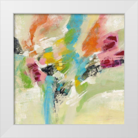Summer Lunapark White Modern Wood Framed Art Print by Vassileva, Silvia
