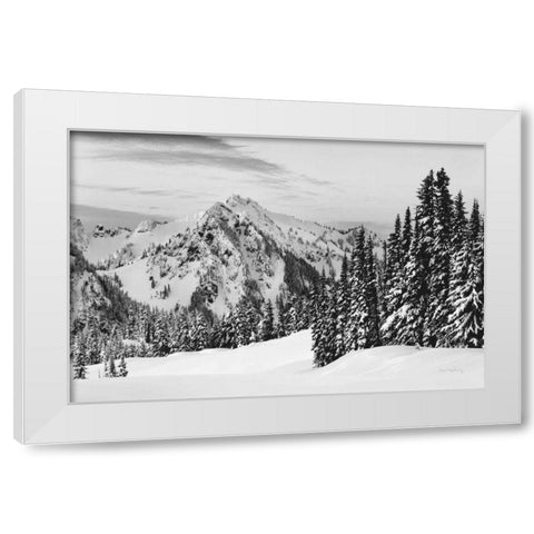 Tatoosh Range BW White Modern Wood Framed Art Print by Majchrowicz, Alan