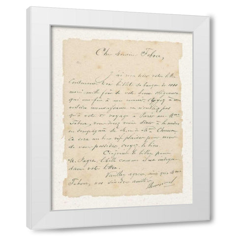 French Letter I White Modern Wood Framed Art Print by Wild Apple Portfolio