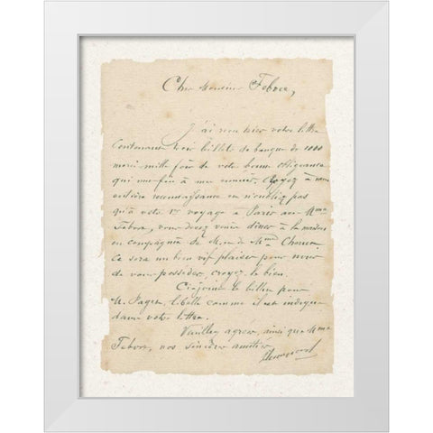French Letter I White Modern Wood Framed Art Print by Wild Apple Portfolio